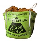 Green Dumpy bag grab away MB Wilkes Dorset Green Dumpy bag grab away MB Wilkes Dorset